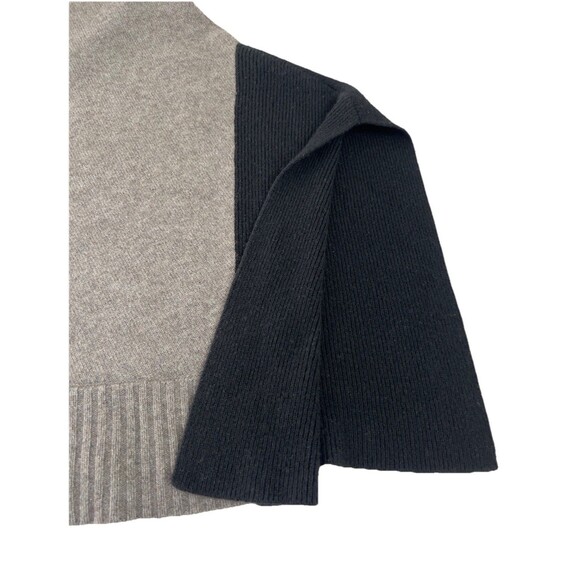 Eileen Fisher Yak & Merino Wool Colorblock Asymmetrical Cowl Neck Sweater - Picture 9 of 9